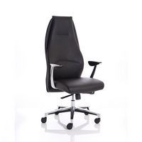 Ossian Executive High Back Leather Chair Black