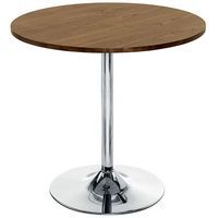 Walnut Ellipse Trumpet Base Table