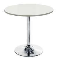 White Ellipse Trumpet Base Table