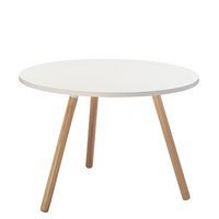 Large Round Tripod Table White