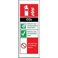 CO² Fire Extinguisher Sign for Fire Safety and Emergency Response