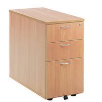 Beech 3 Drawer Desk High Pedestal 800mm