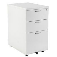 White Desk High Pedestal