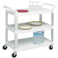 Trolley with plastic shelves - 3 shelves - Capacity 135 kg - Rubbermaid