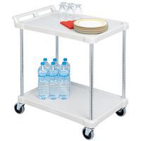 Plastic trolleys with 2 shelves - Load capacity 180 kg