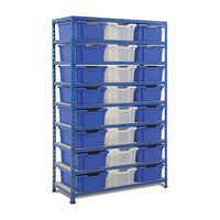 Rapid 2 (1600h x 1020w) Shelving Bay With 24 Deep Gratnells Trays