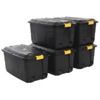 Strata Storage Boxes With Wheels 145L - Pack of 5