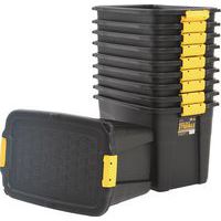 Details about   190L Heavy Duty Trunk Solid Clip Handles Storage Box on Wheels 