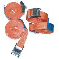 Lashing strap with safety closure