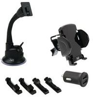 Car cigarette-lighter charger kit with multi-surface mount - TNB