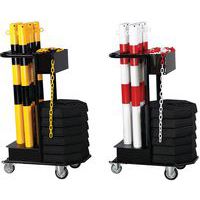 Trolley with posts, chain and bases - Crash Stop