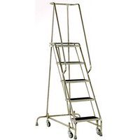 Stainless Steel Mobile Steps - 3-5 Anti Slip Treads
