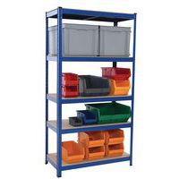 Budget Blue Shelving - 5 Shelves In Use