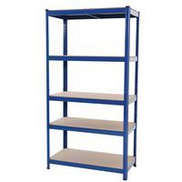 Budget Shelving Blue -1720h 900w with 5 Shelves
