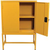 COSHH Cabinet On Yellow Support Stand for Flammable COSHH Cabinets - 915x459mm
