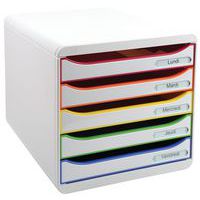 Big Box Plus filing unit - harlequin/white - 5 drawers - Exacompta