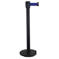 Black post with 2-m belt - Base with castors - Manutan Expert