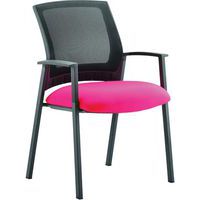 Mesh Stacking Reception/Office Chair - Ergonomic - Fabric Seat - Metro