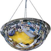 Plexi+ half-dome hemisphere mirror - 360° view - Mounted using magnets - Kaptorama