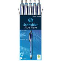 Slider Rave XB ballpoint pen - Blue/blue - Pack of five - Schneider
