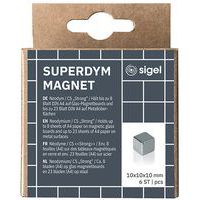 Magnet for glass board - 10 mm - Pack of six - Strong - C5 - Sigel