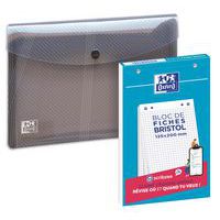 Punched index cards measuring 125 x 200 mm and one A5 Hawaï folder - Oxford
