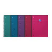 Smart punched spiral-bound notebook - 230 x 297 mm - Bright colours - Oxford