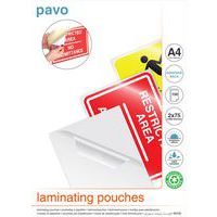 Adhesive-back A4 laminating pouches - Pavo