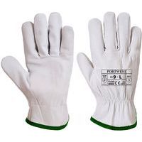 Light Grey Leather Driving Gloves - Size 8-11 - Portwest UK