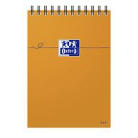 Orange twin-wire notepad - 160 pages - 105 x 148 - 5/5 sq - Oxford