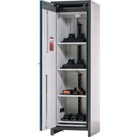 Narrow Li-Ion Battery Charging Cabinet - 4 Shelves -Fire Alarm - Asecos