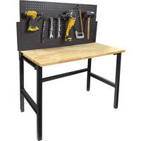 Folding Wall Mountable/Portable Workbench Table & Pegboard - Phoenix