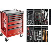 Six-drawer rolling trolley with V5 tool set - Facom