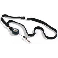 Textile lanyard with a reel
