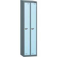 Carbon Zero Sloped Twin Locker Nest - 1800x450x450mm - Cam Lock - Pure