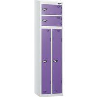 Carbon Zero 2-Person Sloped Locker - 1800x450x450mm - Hasp Lock -Pure