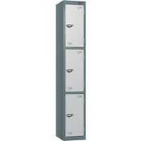 Pure 3-Door Carbon Zero Storage Locker - Cam Locks - 1800x450x450mm