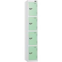 Pure 4-Door Carbon Zero Storage Locker - Hasp Locks - 1800x300x380mm