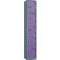 Pure 5-Door Carbon Zero Storage Locker - Hasp Locks - 1800x300x300mm
