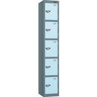 Pure 5-Door Carbon Zero Storage Locker - Hasp Locks - 1800x450x450mm