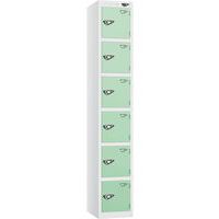 Pure 6-Door Carbon Zero Storage Locker - Hasp Locks - 1800x300x380mm