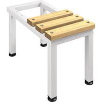 White 400mm High Locker Stand W/Bench Accessory - Pure