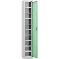 Powered Tablet Charging Locker - 1 Door 10 Tiers & 2-USBs - Pure Power