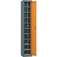 Powered Tablet Charging Locker - 1 Door 10 Tiers & 3-Pin Plug - Pure
