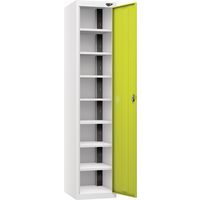 Powered Laptop Charging Locker - 1 Door 8 Tiers & 2-USBs - Pure Power