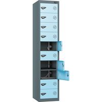 Powered Laptop Charging Locker - 10 Door & 3-Pin Plug - Pure Power