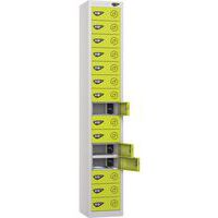 Powered Tablet Charging Locker With 10 Doors & 2-USBs - Pure Power
