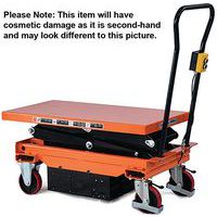 Used Electric Mobile Scissor Lift Table - 300kg Capacity - 1600mm High