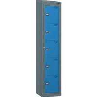 Carbon Zero 5-Door Sloped Top Garment Metal Storage Lockers - Pure