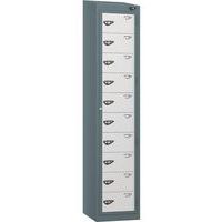 Carbon Zero 10-Door Sloped Top Garment Metal Storage Lockers - Pure